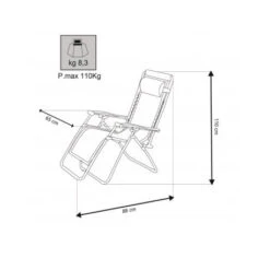 Poltrona Sdraio Cosma Comfort -Campeggio Offerta Economica poltrona comfort cosma alto grado di comfort struttura pieghevole 2